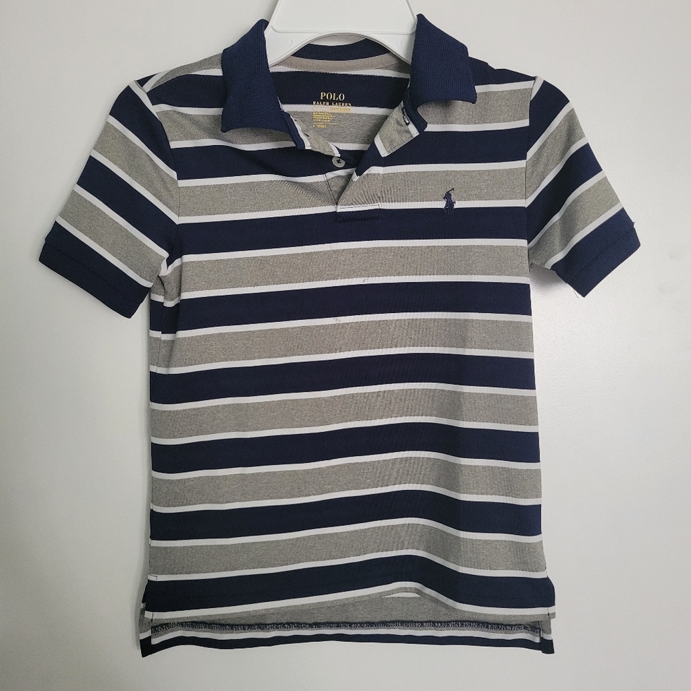 Polo Ralph Lauren Performance Polo 6 Boys Striped Golf - Picture 2 of 8